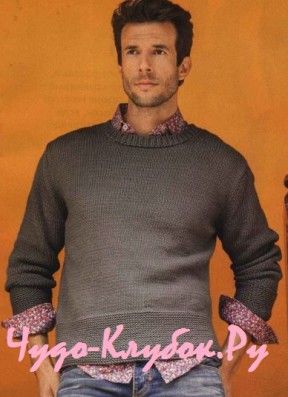 мужской свитер спицами