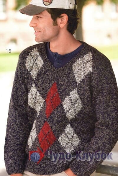 muzhskoj pulover vyazanyj spiczami 33