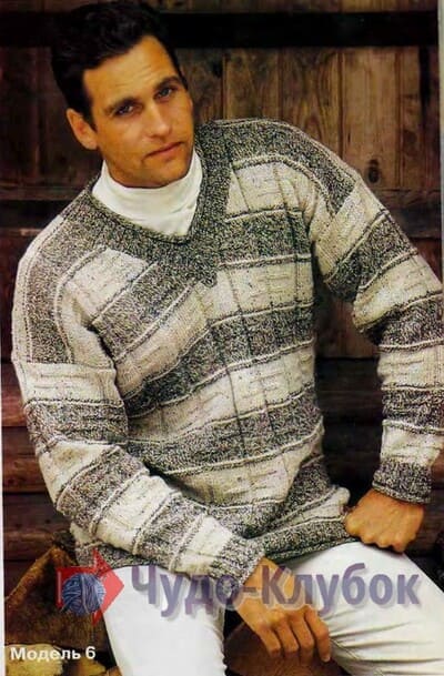 muzhskoj pulover vyazanyj spiczami 8
