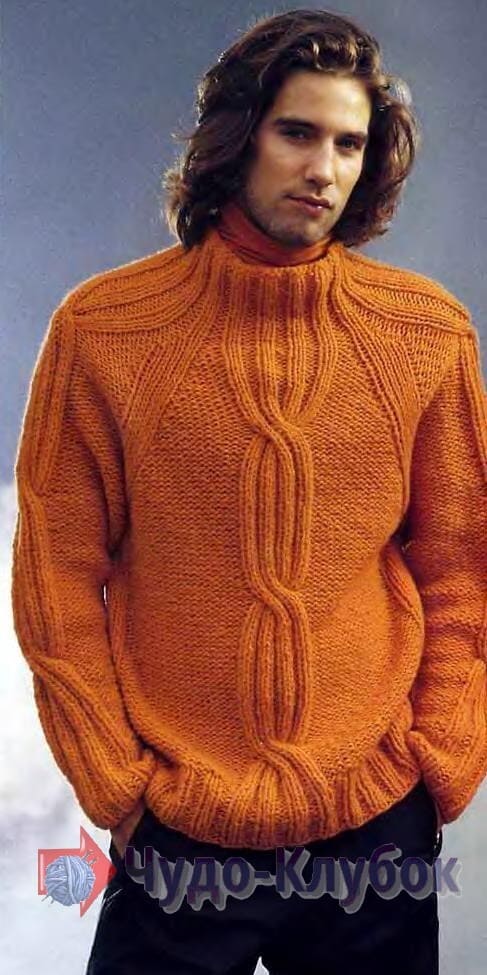 55 мужской свитер реглан оранжевого цвета (1)
